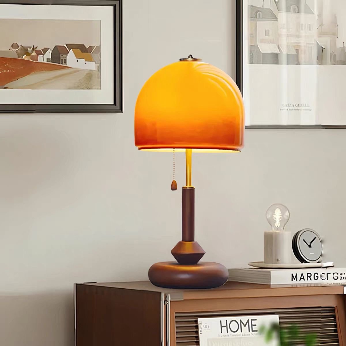 Wood Time Lamp